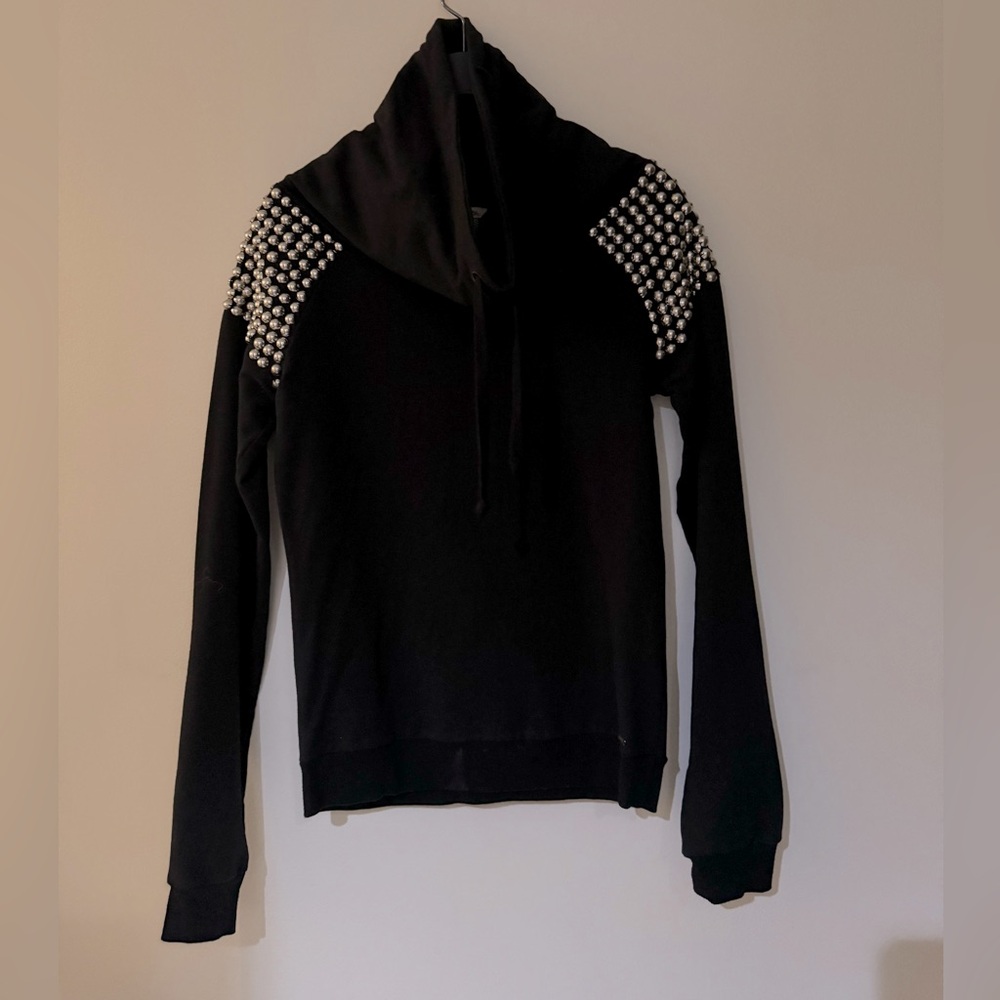 Metal Shoulders Sweater